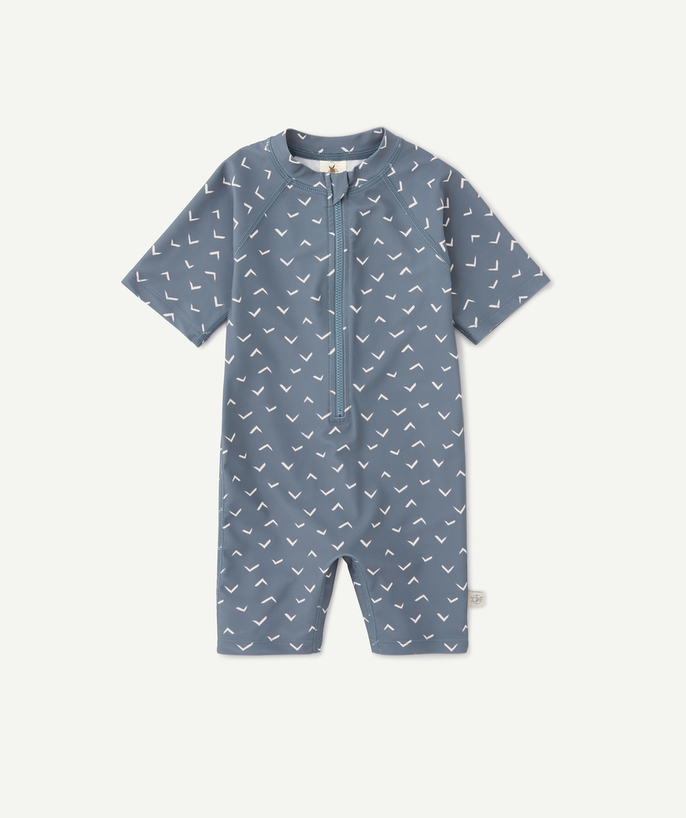   - BLAUW ANTI-UV BABYPAK MET WITTE PRINT