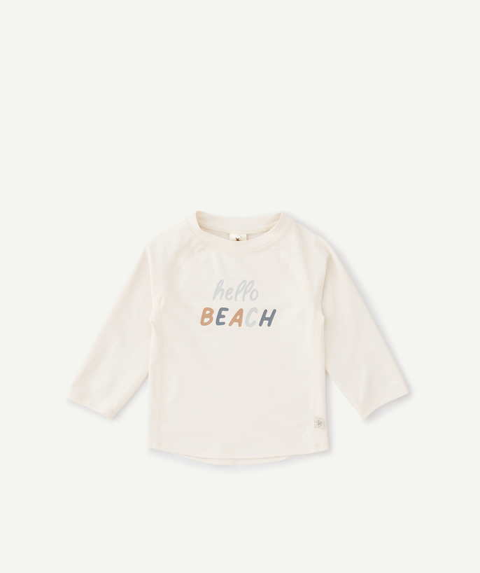   - ECRU ANTI-UV BABYSHIRT HELLO BEACH