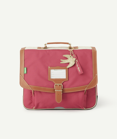 CategoryModel (8821759869070@112)  - PALOMA RASPBERRY PINK SCHOOL BAG WITH GOLD DETAILS