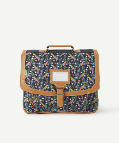 CategoryModel (8821768618126@62)  - GABRIELLE NAVY SCHOOL BAG WITH TOUCANS AND FLOWERS