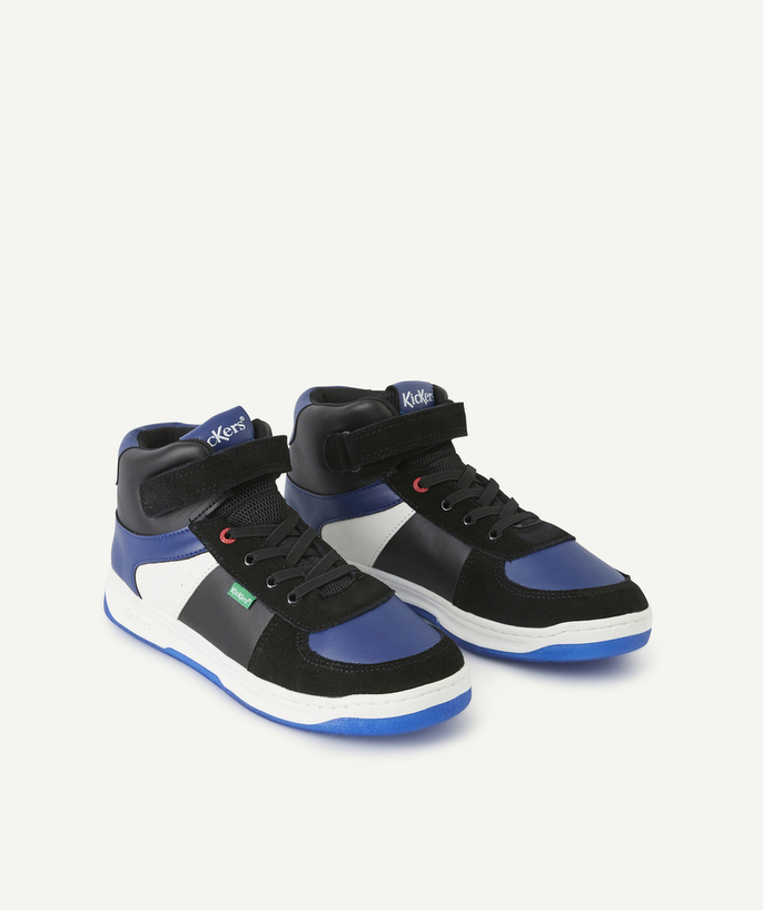   - BASKETS KICKALIEN GARÇON NOIR BLEU BLANC