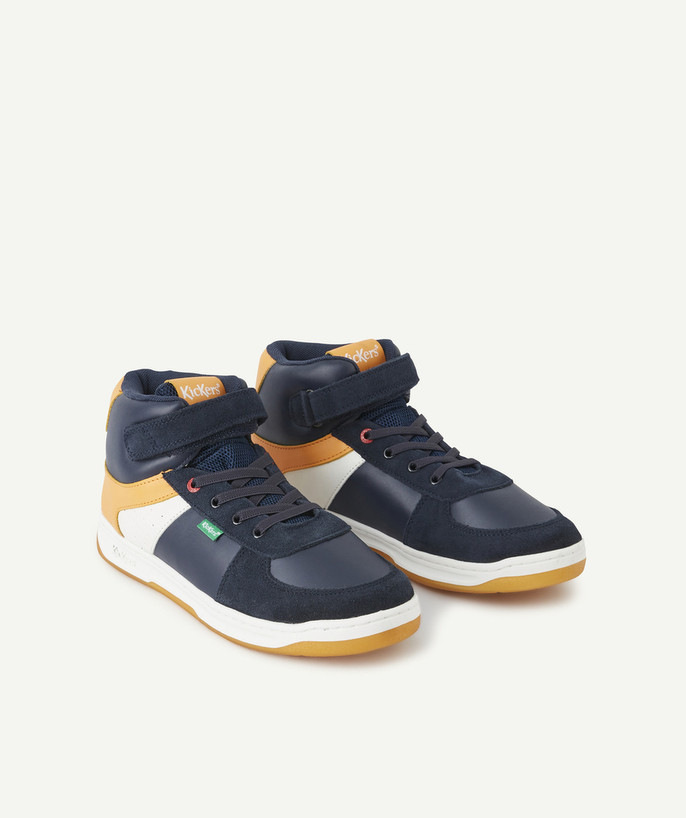   - BOYS' NAVY WHITE ORANGE KICKALIEN TRAINERS