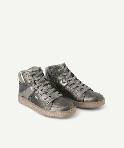 CategoryModel (8824437801102@1865)  - LOWELL MEISJES SPORTSCHOENEN MET HOGE HAKKEN IN GRIJS EN ZILVER