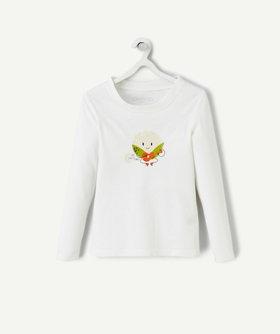 CategoryModel (8821759508622@1749)  - T-SHIRT THERMOLACTYL BLANC AVEC MOTIF CHOU-FLEUR