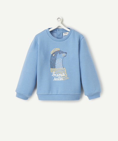 CategoryModel (8824502943886@29)  - SWEAT BÉBÉ GARÇON EN FIBRES RECYCLÉES BLEU MOTIF LOUTRE