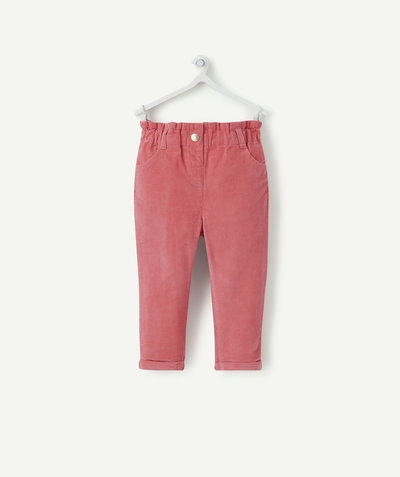 CategoryModel (8821753217166@5805)  - pantalon relax bébé fille en velours côtelé rose