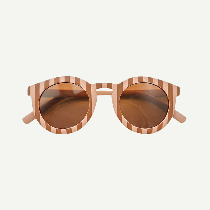   - LUNETTES DE SOLEIL BÉBÉ 0-2 ANS CLASSIC PÊCHE À RAYURES MARRON