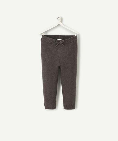 CategoryModel (8824668160142@154)  - PANTALON BÉBÉ FILLE EN MAILLE COMPACTE ET FIBRES RECYCLÉES GRIS