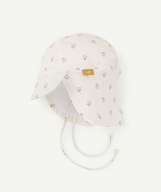   - CHAPEAU ANTI-UV BÉBÉ PETITES BAIES ROSE PÂLE