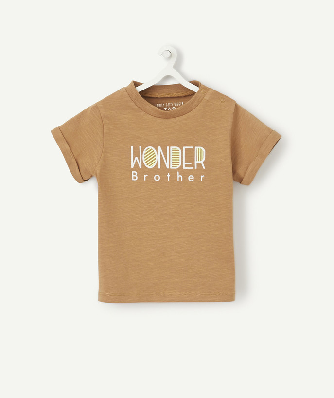   - LE T-SHIRT BÉBÉ GARÇON CAMEL EN COTON BIOLOGIQUE