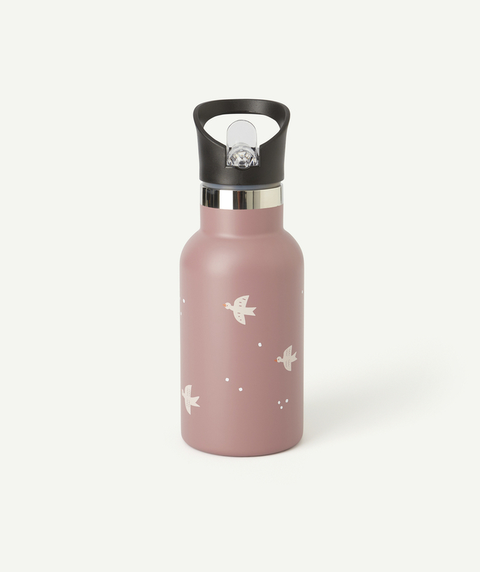   - GOURDE 350ML ROSE IMPRIMÉE HIRONDELLES ENFANT