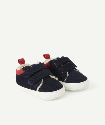 CategoryModel (8821758361742@10155)  - BABY SPORTSCHOENEN IN BLAUW FLUWEEL EN SHERPA