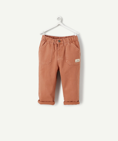 CategoryModel (8821755314318@1562)  - PANTALON RELAX BÉBÉ GARÇON EN FIBRES RECYCLÉES ROSE AVEC PATCH