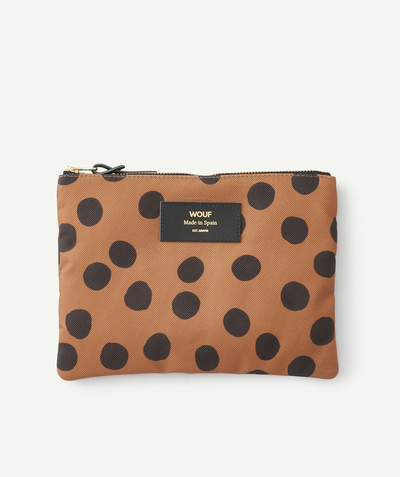 CategoryModel (8826108903566@9)  - POCHETTE EN PLASTIQUE RECYCLÉ MARRON À POIS