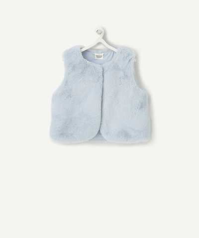 CategoryModel (8824437670030@2163)  - GILET SANS MANCHES BÉBÉ FILLE EN REMBOURRAGE RECYCLÉ BLEU CIEL