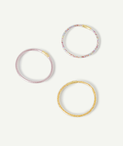 CategoryModel (8824929026190@714)  - LOT DE 3 BRACELETS FILLE TRANSPARENTS AVEC PAILLETTES COLORÉES