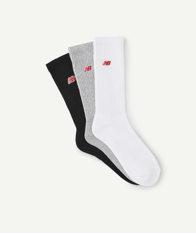 CategoryModel (8821766226062@41)  - PACK OF 3 PAIRS OF WHITE, GREY AND BLACK COTTON SOCKS
