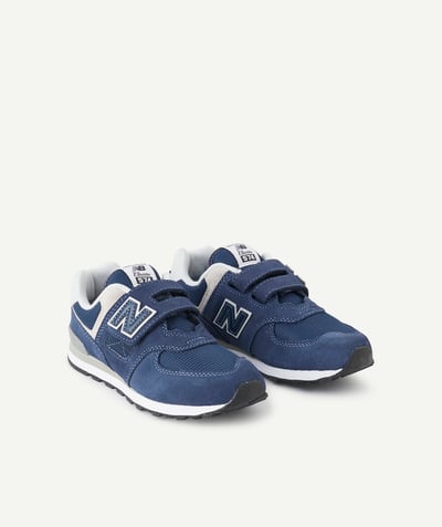 CategoryModel (8821764915342@30)  - BLUE AND GREY 574 VELCRO TRAINERS