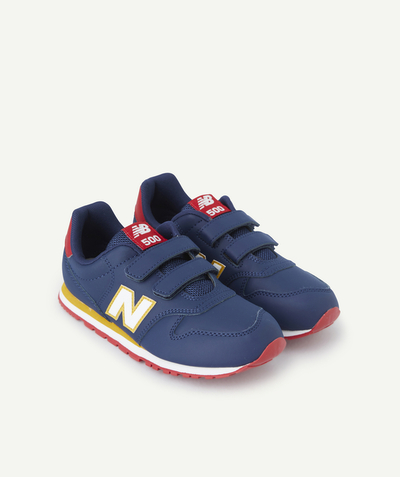 CategoryModel (8821770322062@747)  - BOYS' NAVY BLUE, RED AND YELLOW 500 TRAINERS WITH HOOK AND LOOP FASTENERS