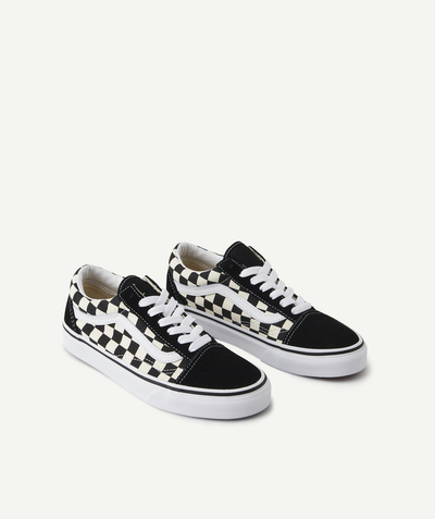 CategoryModel (8824437768334@4514)  - BLACK AND WHITE CHECKERBOARD PRINT OLD SKOOL TRAINERS