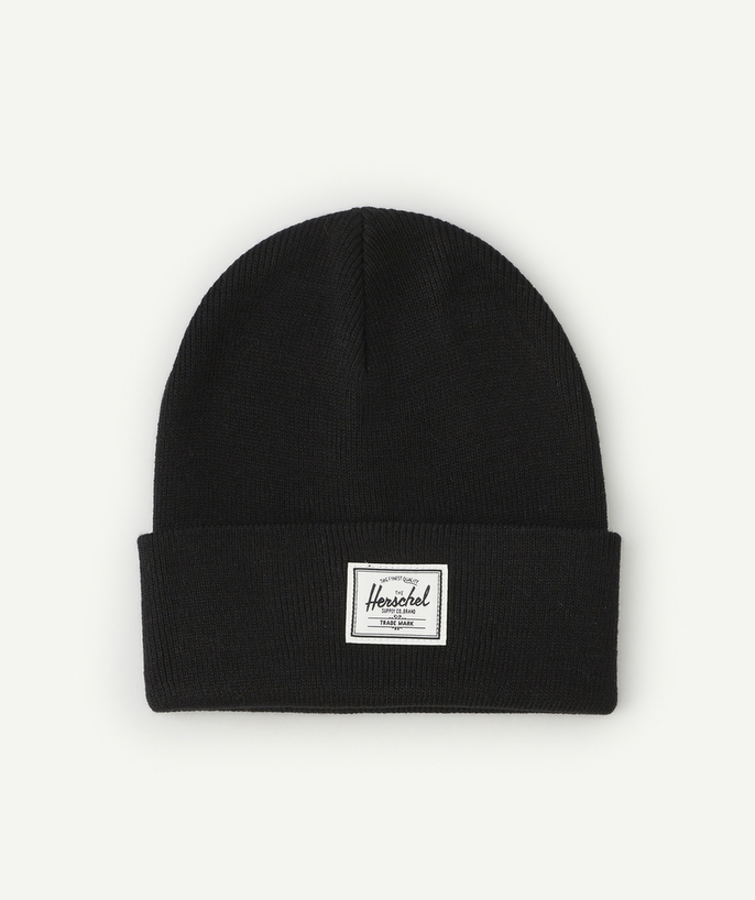   - BONNET 3-7 ANS ELMER BEANIE EN MAILLE NOIR